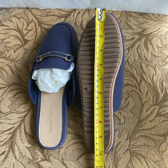 Nautical Labella woman’s navy blue loafer flat mules slip on textile upper 8.5🌹 - Picture 11 of 17